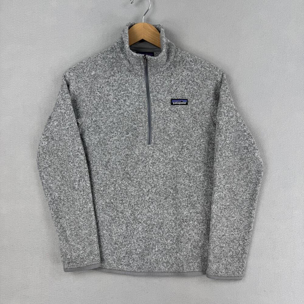 Patagonia Better Sweater Womens Medium Gray Fleece 1/4 Zip Pullover Outdoor